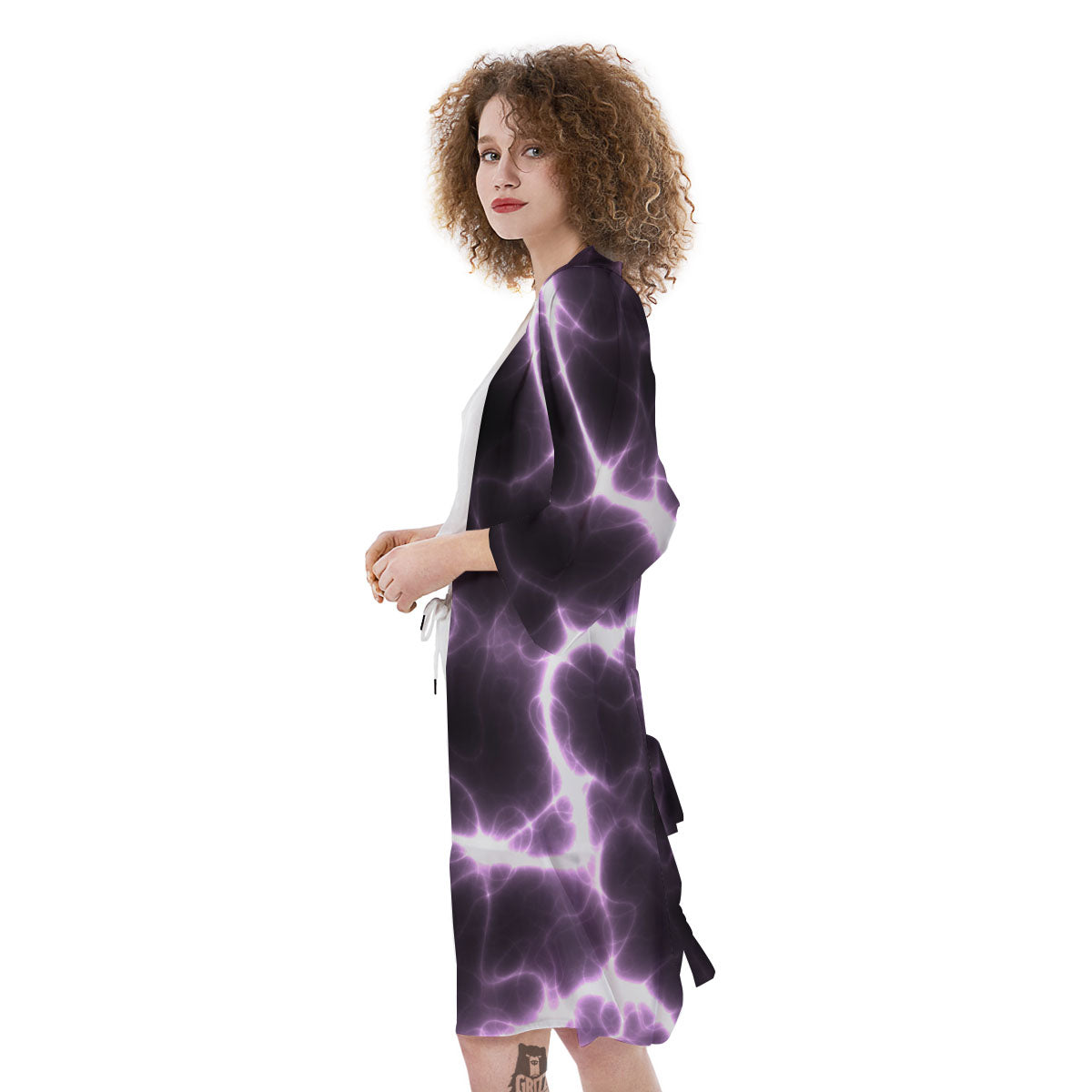 Chain Lightning Print Kimono-grizzshop