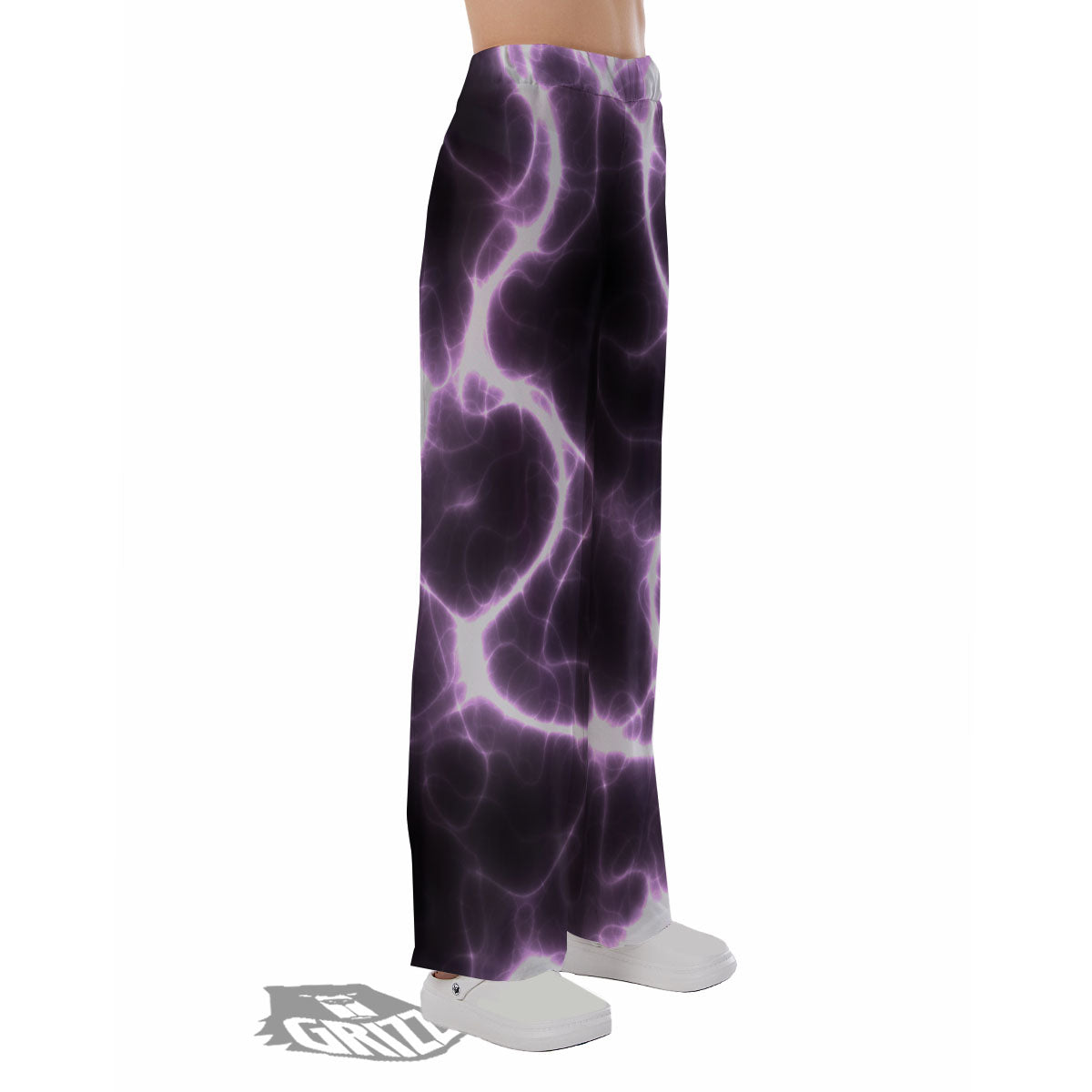 Chain Lightning Print Pajama Pants-grizzshop