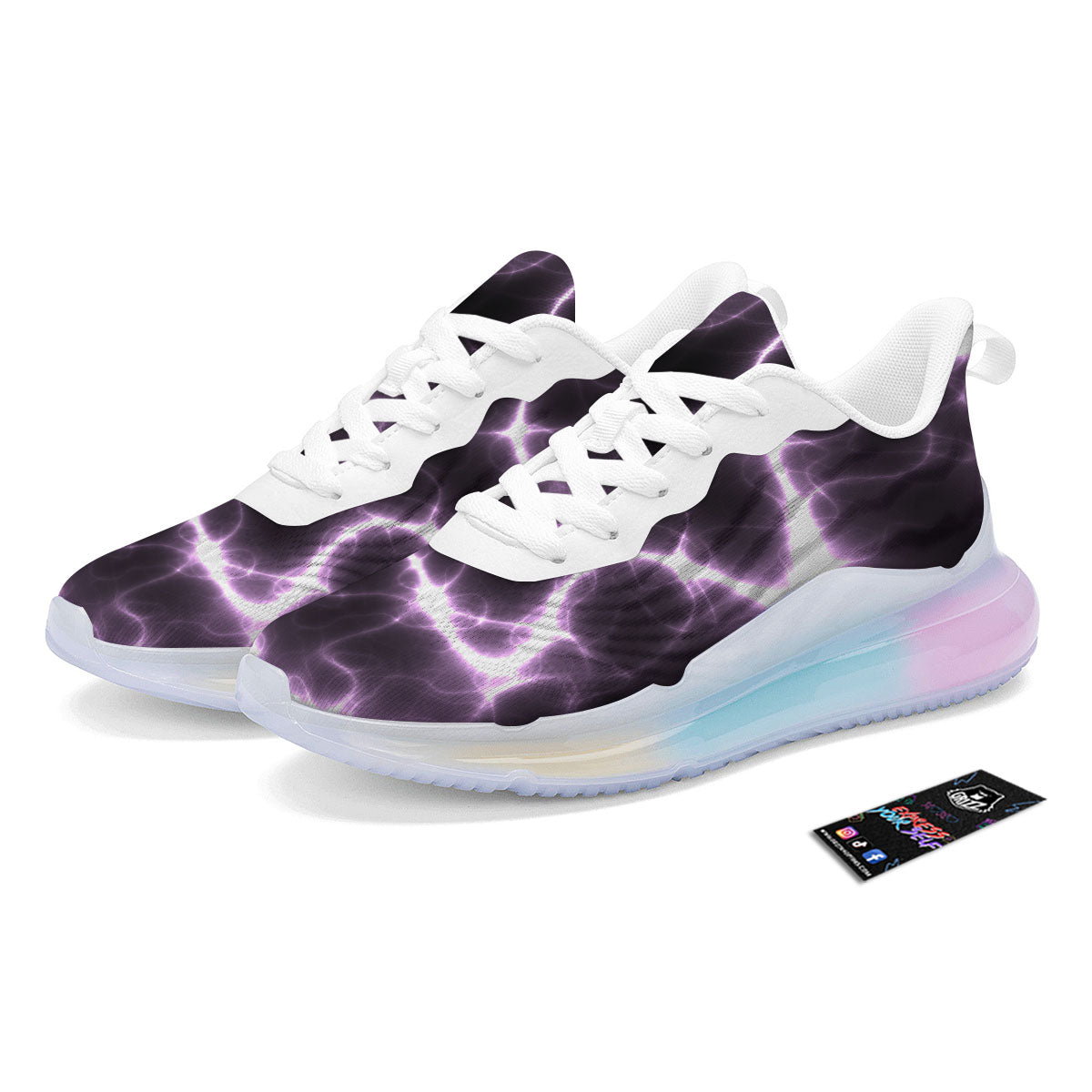 Chain Lightning Print Running Sneakers-grizzshop
