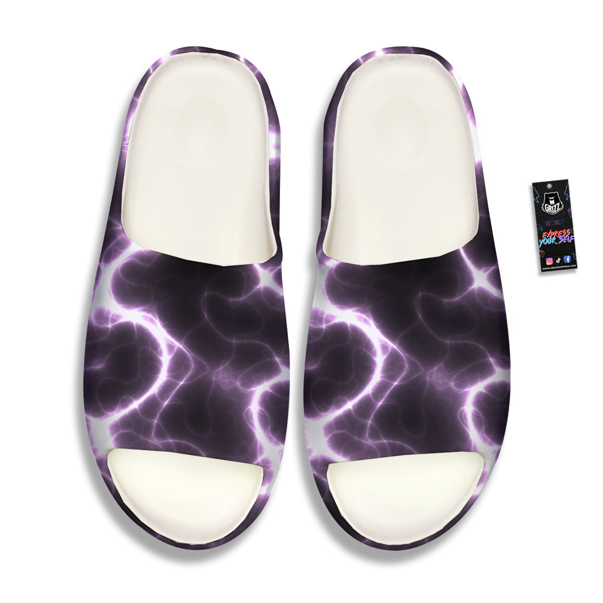 Chain Lightning Print Sandals-grizzshop