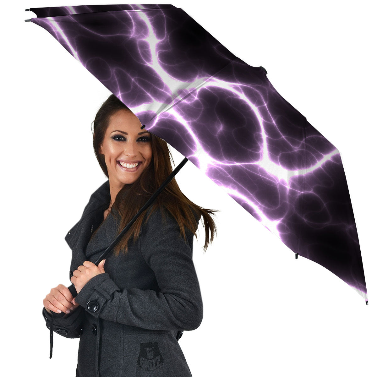 Chain Lightning Print Umbrella-grizzshop