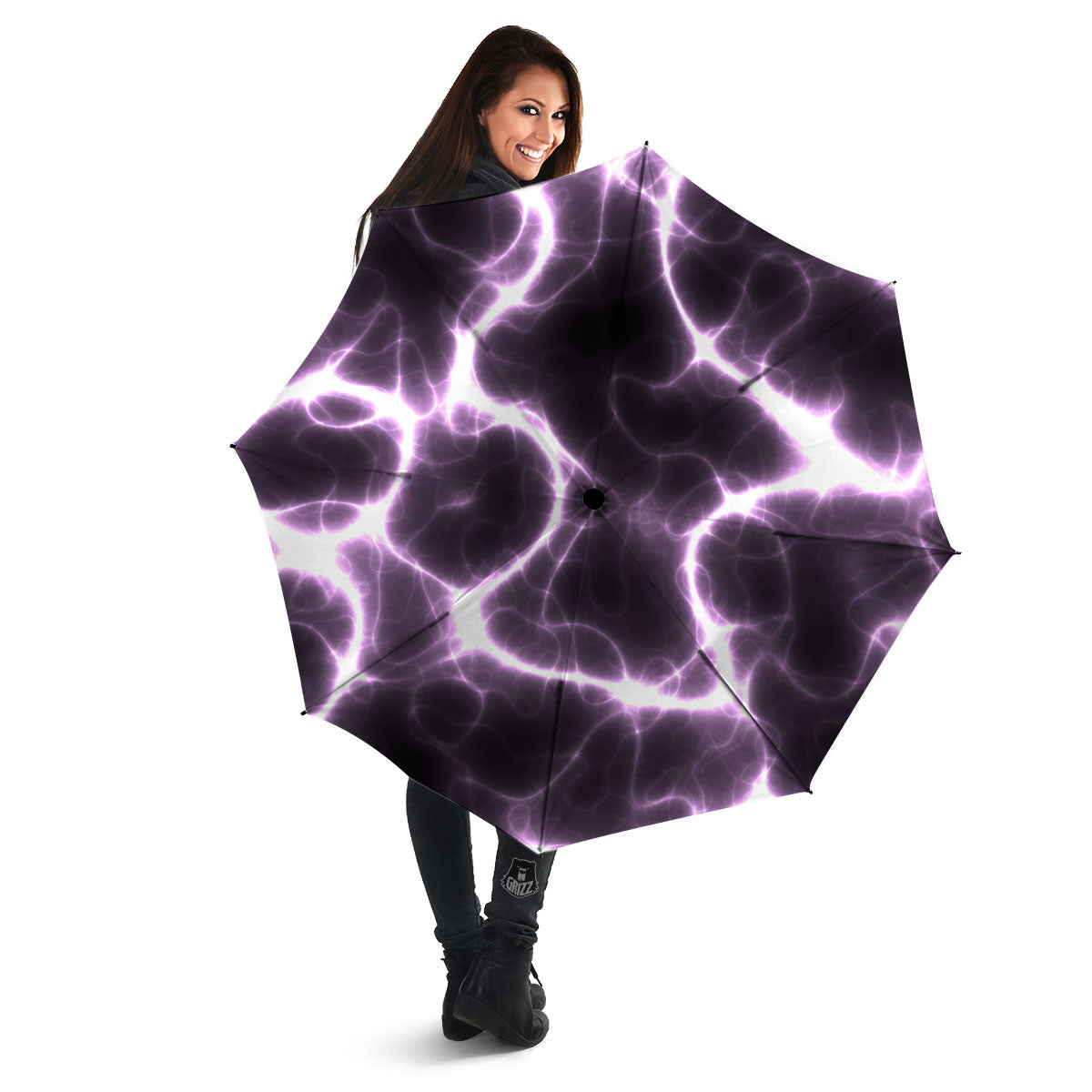 Chain Lightning Print Umbrella-grizzshop