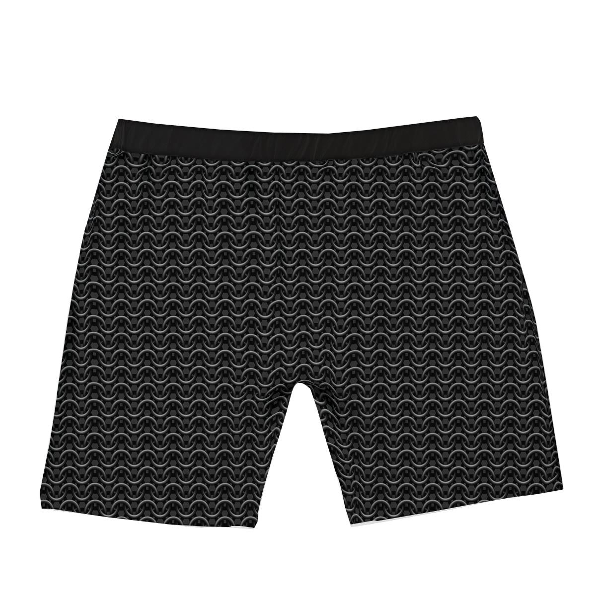 Chainmail Black Print Pattern Boxer Briefs-grizzshop