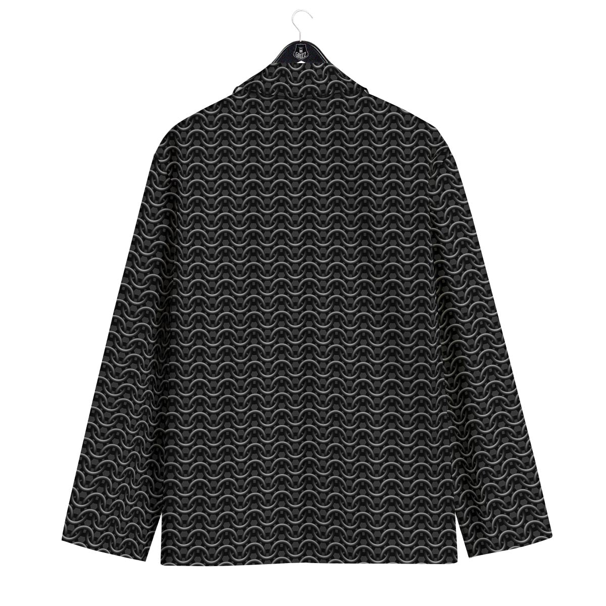 Chainmail Black Print Pattern Men's Sport Coat-grizzshop