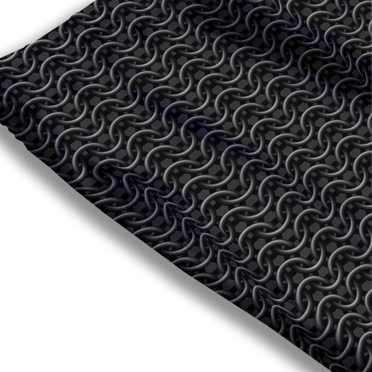 Chainmail Black Print Pattern Mesh Shorts-grizzshop