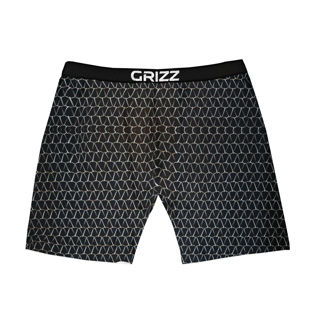 Chainmail Metal Print Pattern Boxer Briefs-grizzshop