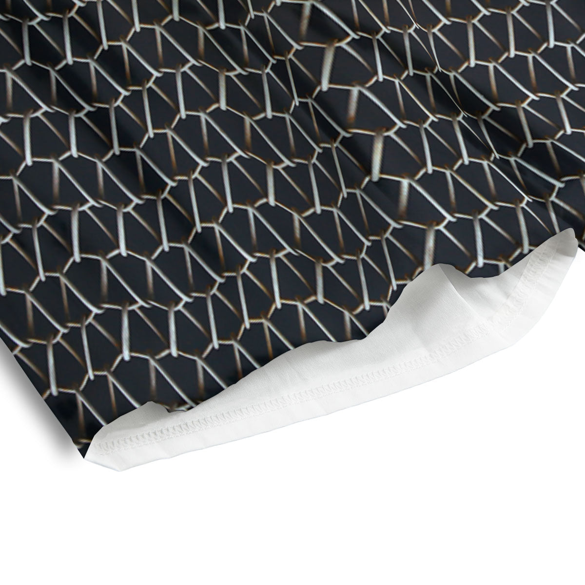 Chainmail Metal Print Pattern Men's Athletic Shorts