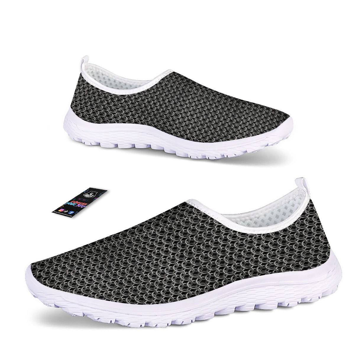 Chainmail Ring Print Nurse Shoes-grizzshop