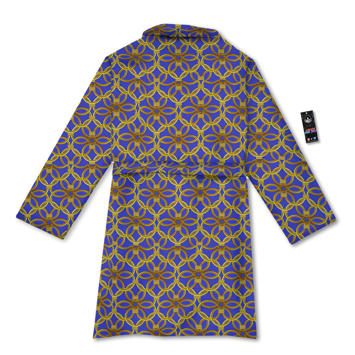 Chainmail Ring Print Pattern Bathrobe-grizzshop