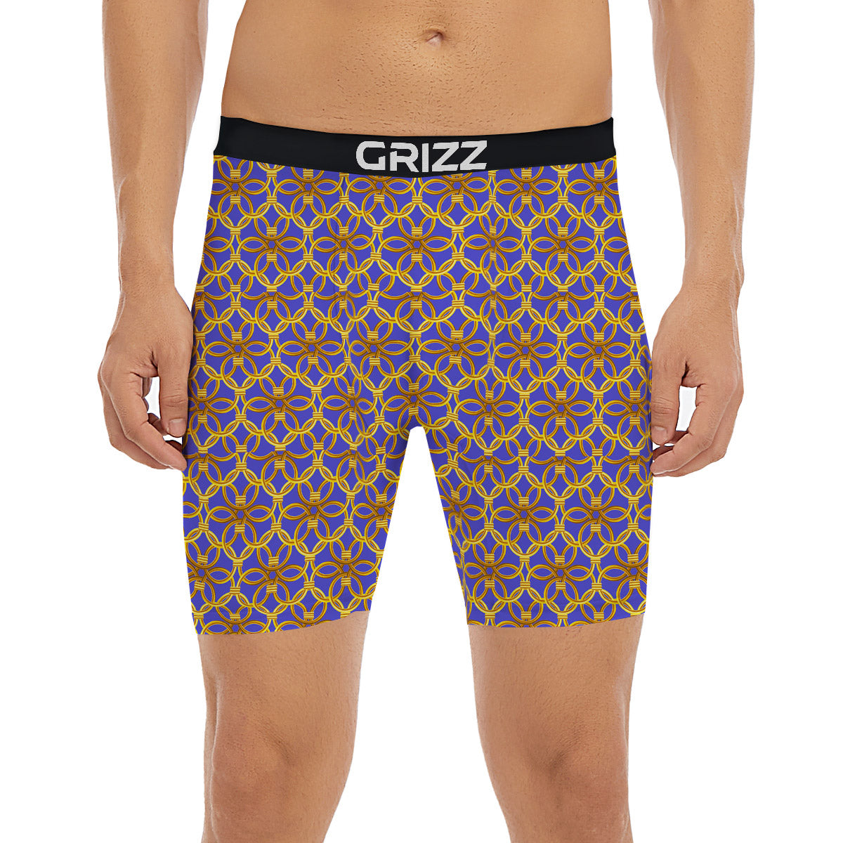 Chainmail Ring Print Pattern Boxer Briefs-grizzshop