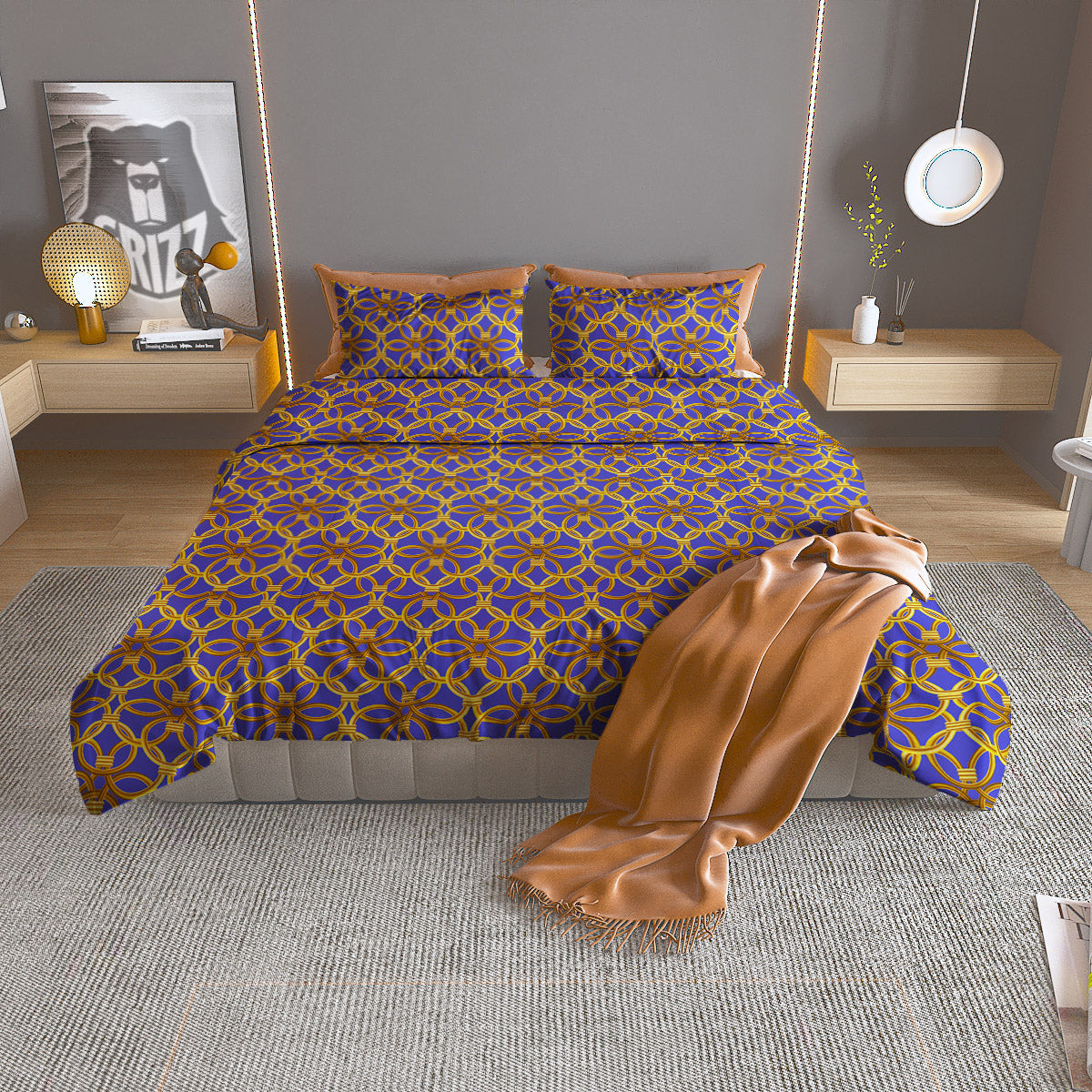 Cross Halloween Print Pattern Duvet Cover Bedding Set