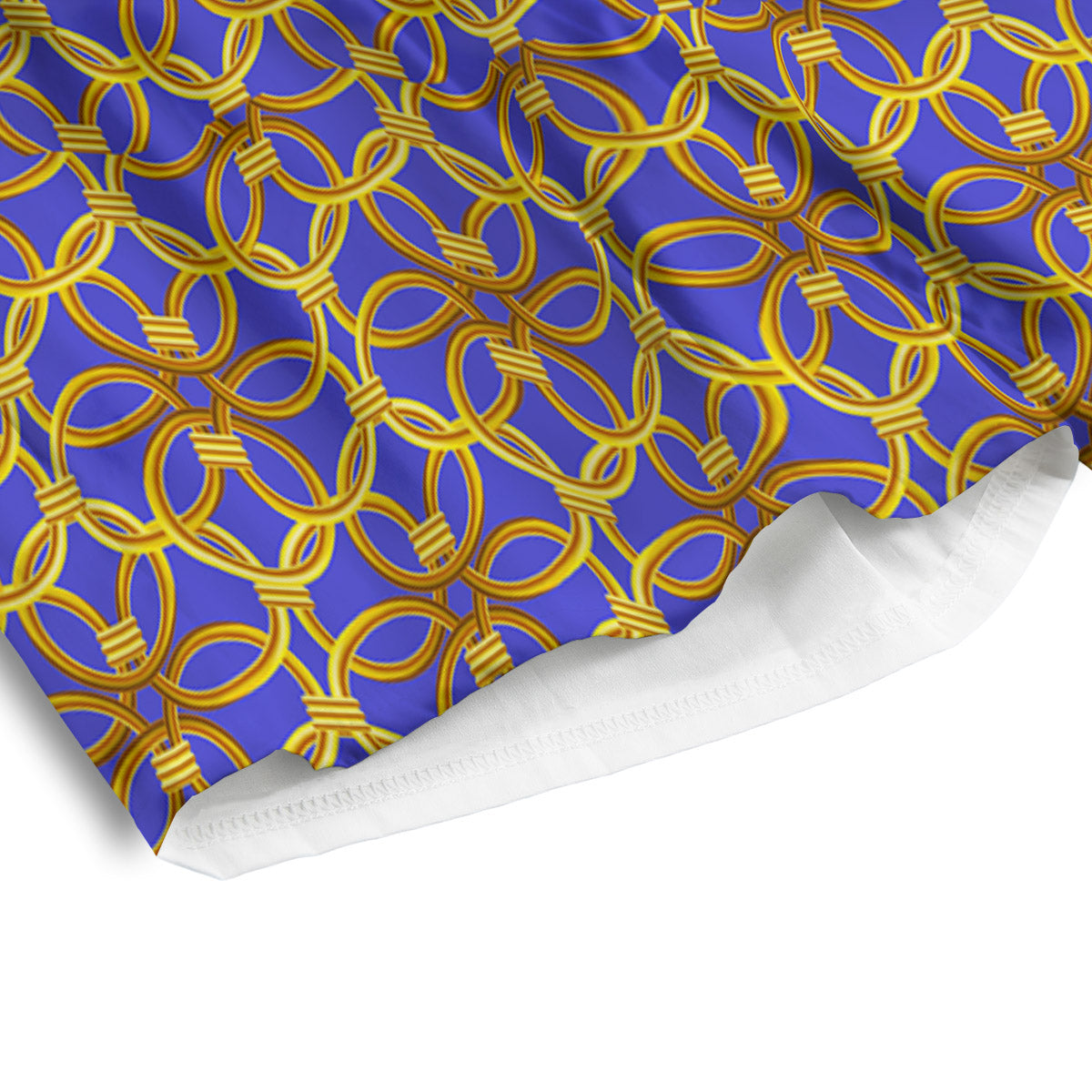 Chainmail Ring Print Pattern Men's Athletic Shorts