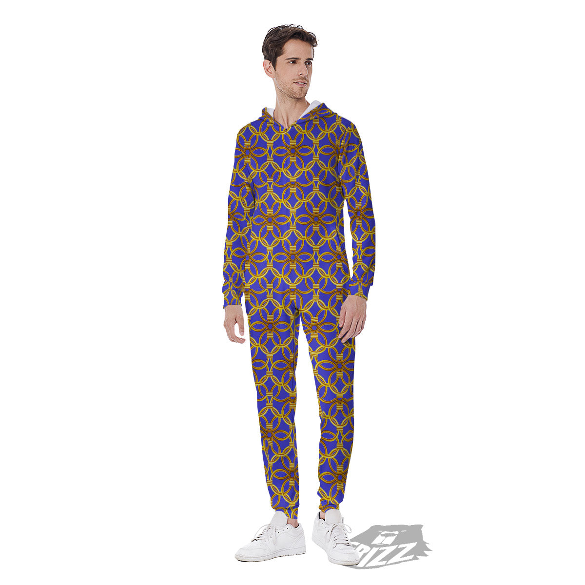 Chainmail Ring Print Pattern Men's Jumpsuit-grizzshop