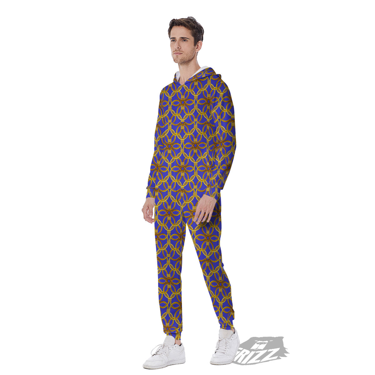 Chainmail Ring Print Pattern Men's Jumpsuit-grizzshop