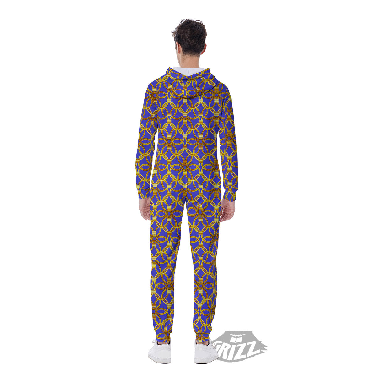 Chainmail Ring Print Pattern Men's Jumpsuit-grizzshop