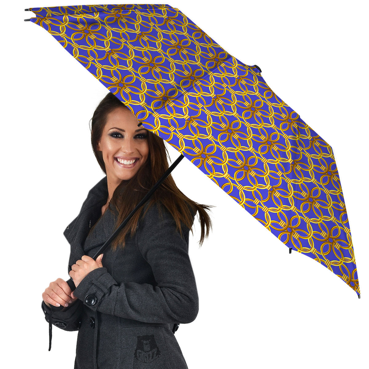 Chainmail Ring Print Pattern Umbrella-grizzshop