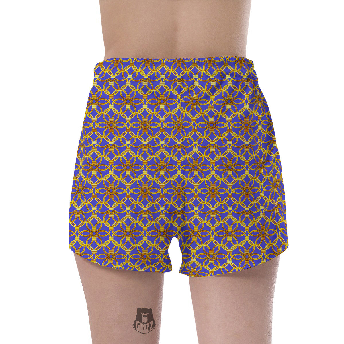 Chainmail Ring Print Pattern Women's Shorts-grizzshop