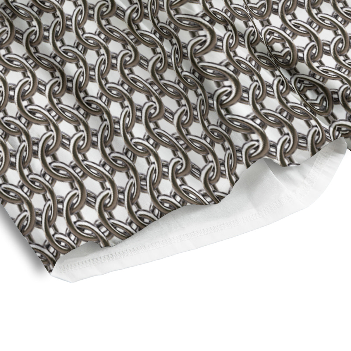 Chainmail Texture Print Men's Athletic Shorts