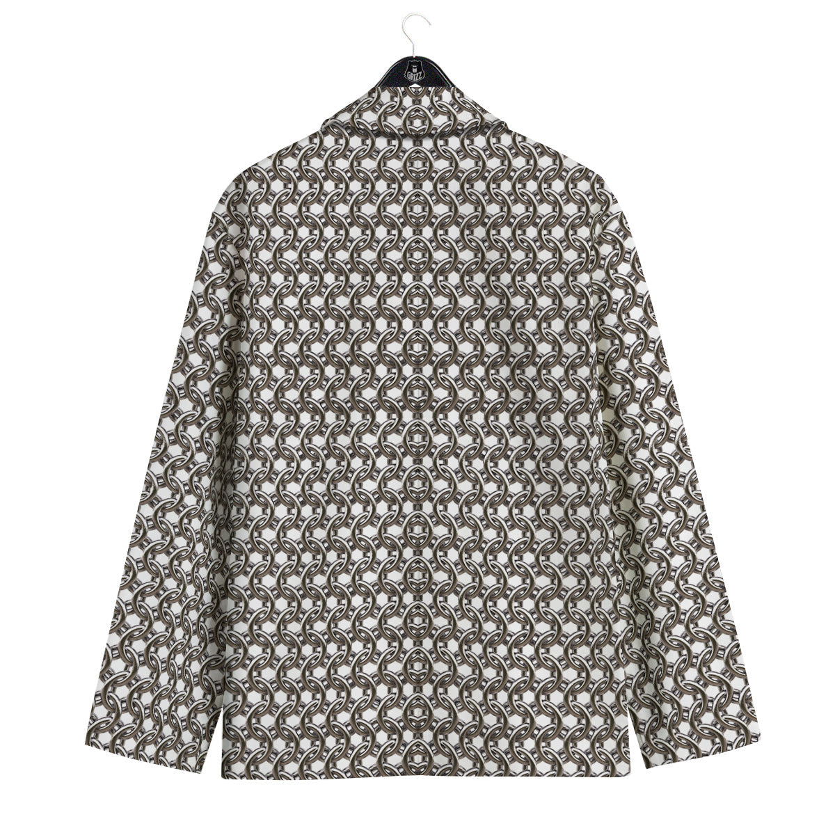 Chainmail Texture Print Men's Sport Coat-grizzshop