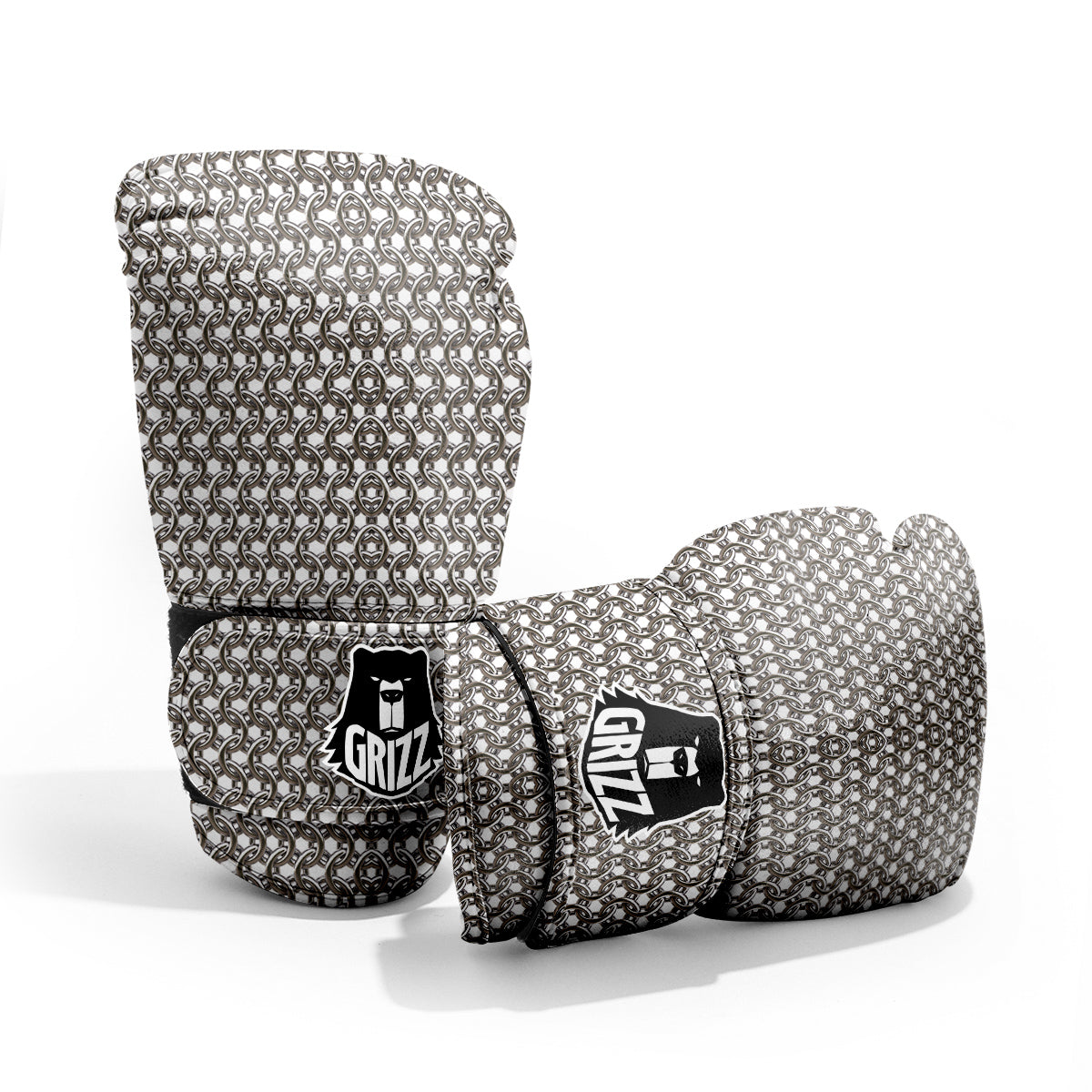 Chainmail Texture Print Pro Boxing Glove