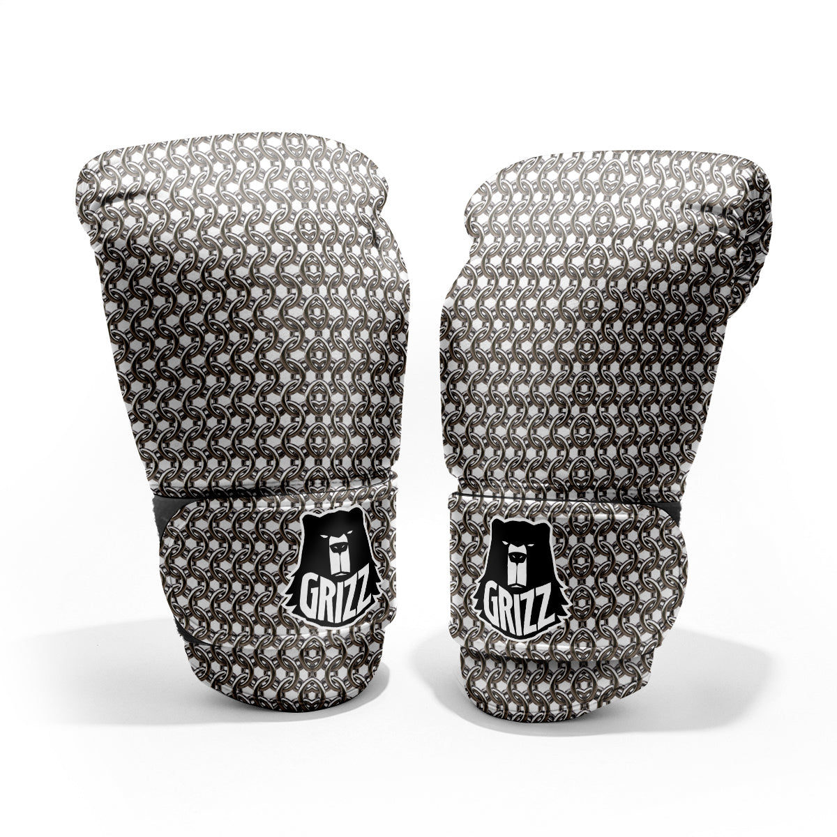 Chainmail Texture Print Pro Boxing Glove