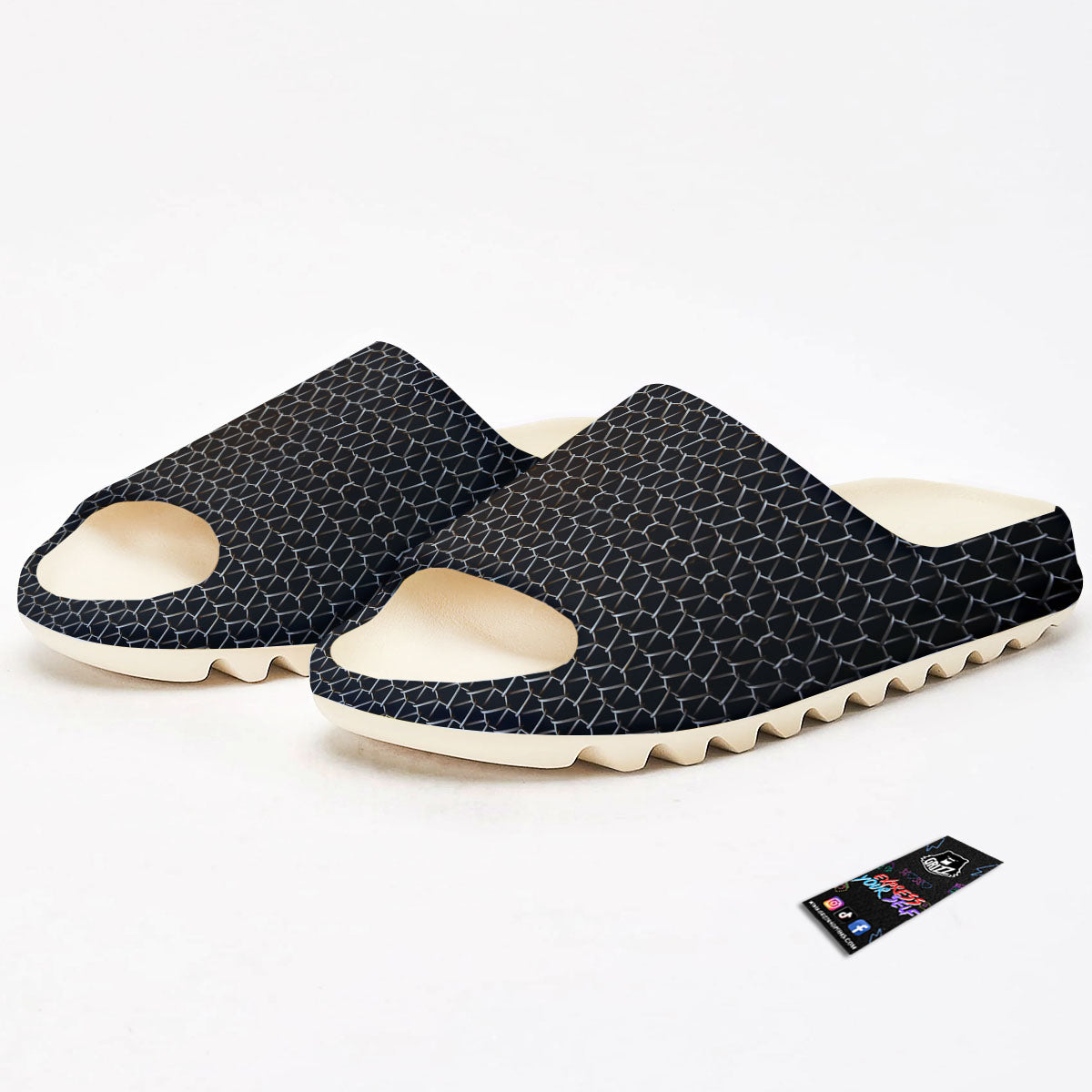 Chainmail Metal Print Pattern Sandals-grizzshop