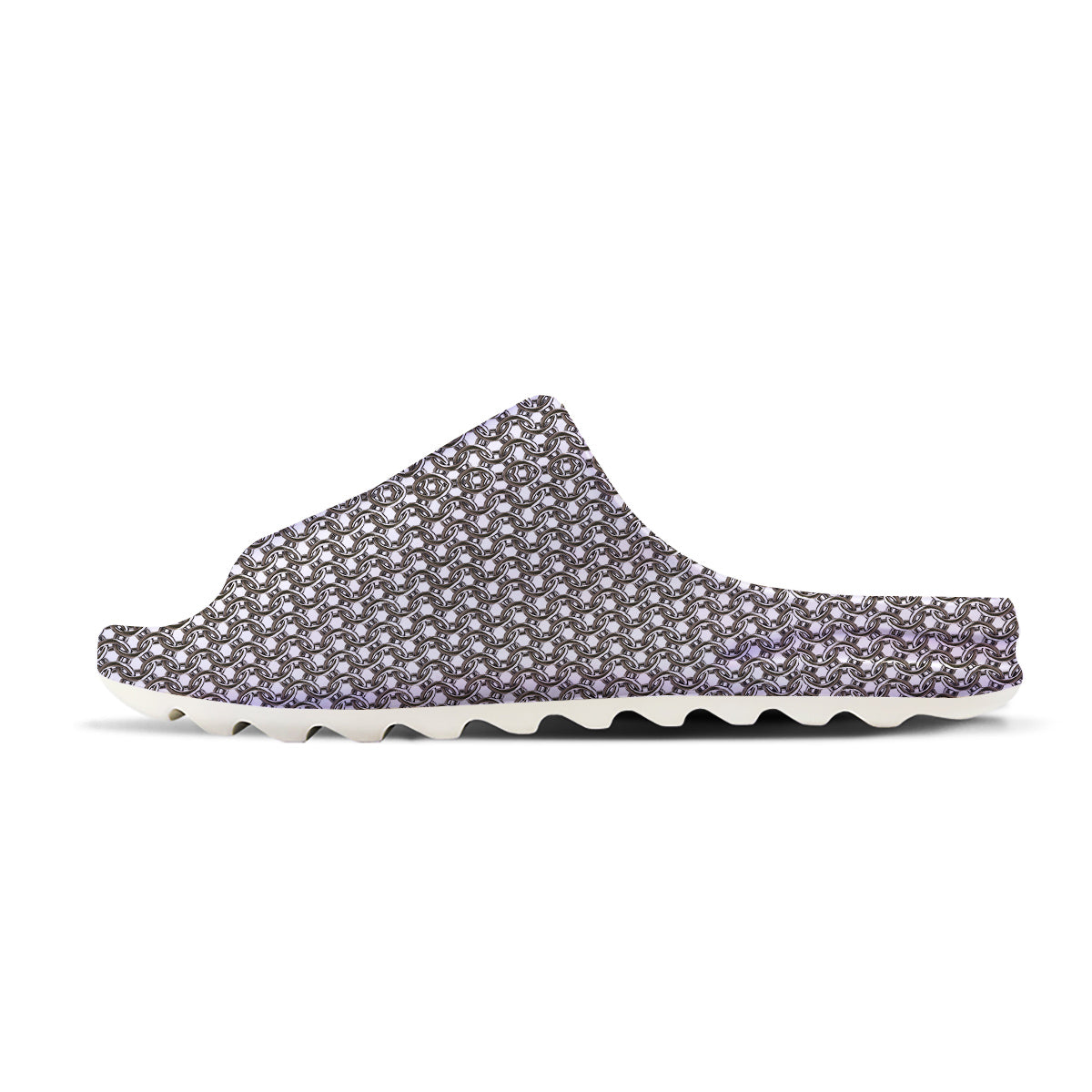 Chainmail Texture Print Sandals-grizzshop