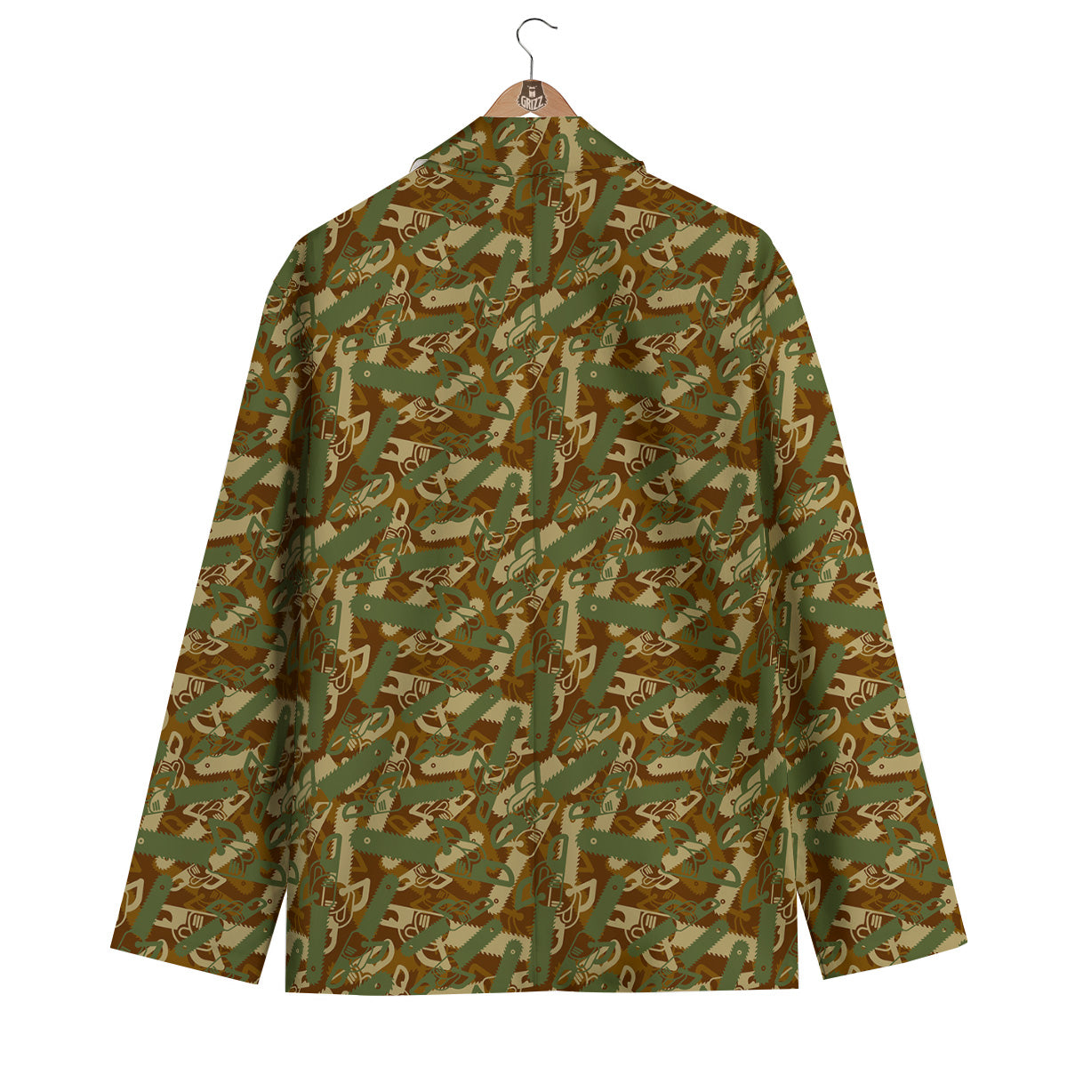 Chainsaw Camo Print Pattern Men's Blazer-grizzshop