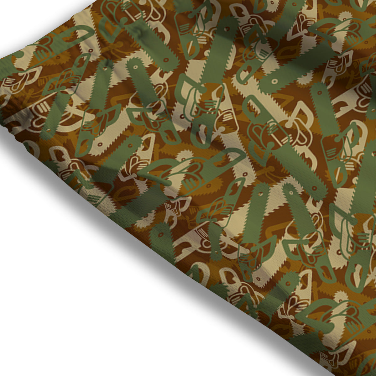 Chainsaw Camo Print Pattern Mesh Shorts-grizzshop