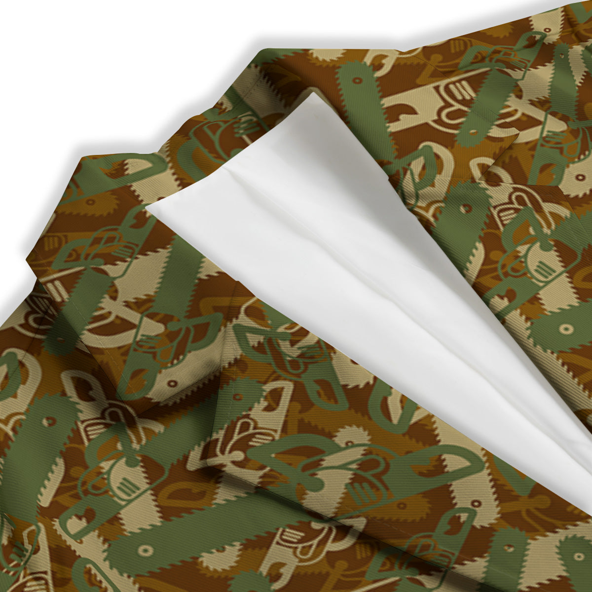 Chainsaw Camo Print Pattern Women's Blazer-grizzshop