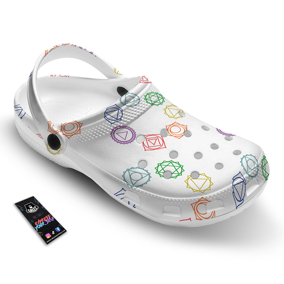 Chakra Manipura Print Pattern Clog-grizzshop