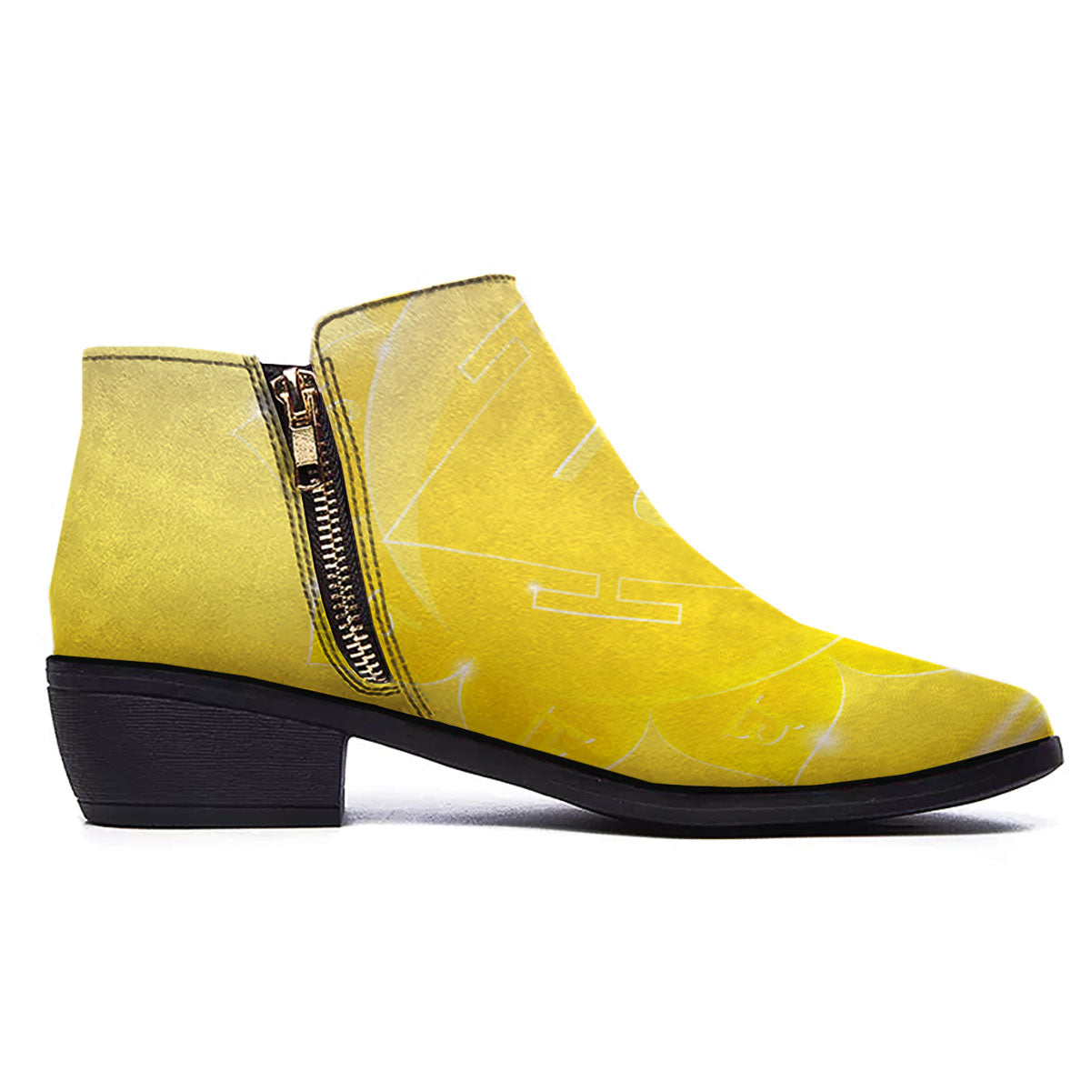 Chakra Manipura Spiritual Print Ankle Boots-grizzshop