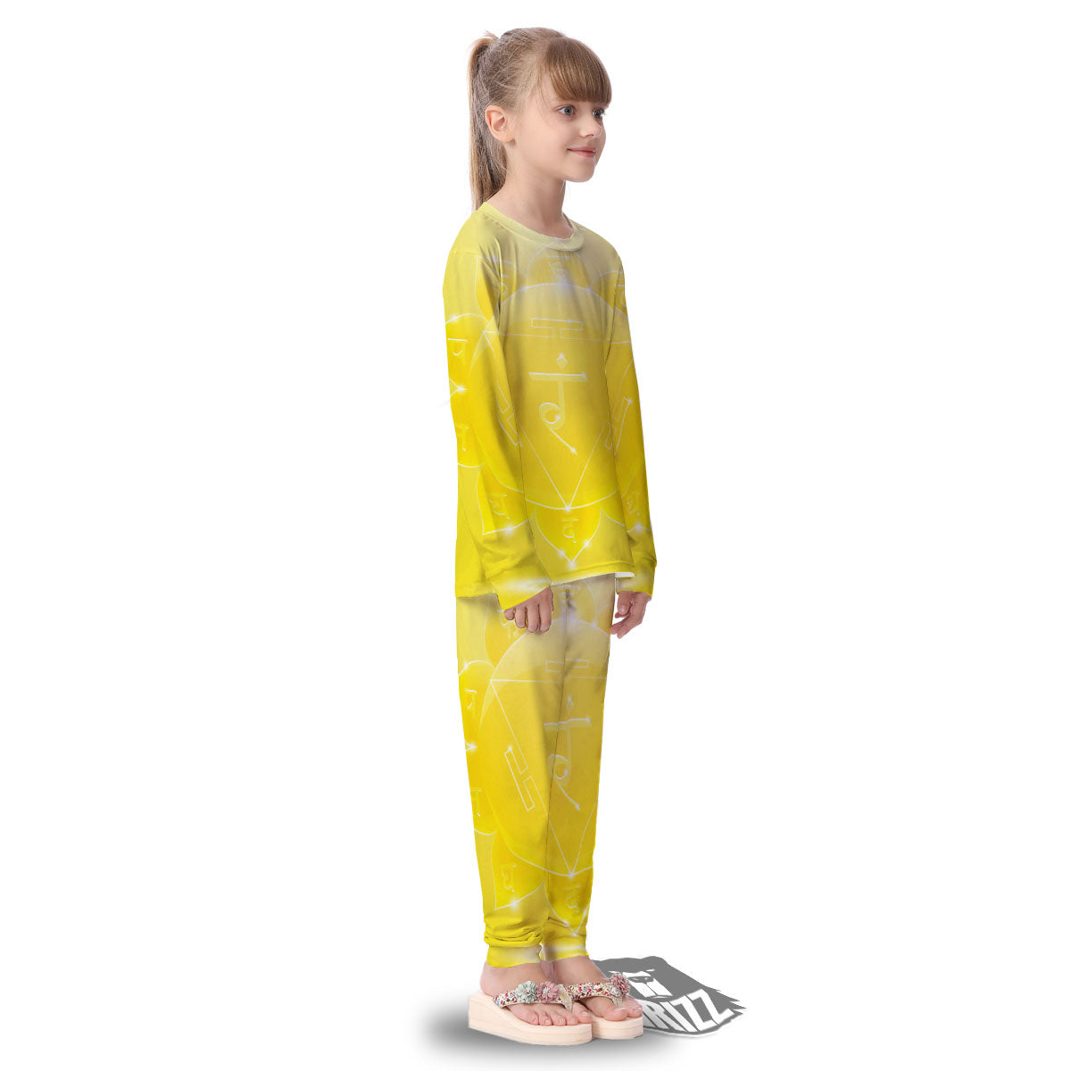 Chakra Manipura Spiritual Print Kid's Pajamas-grizzshop