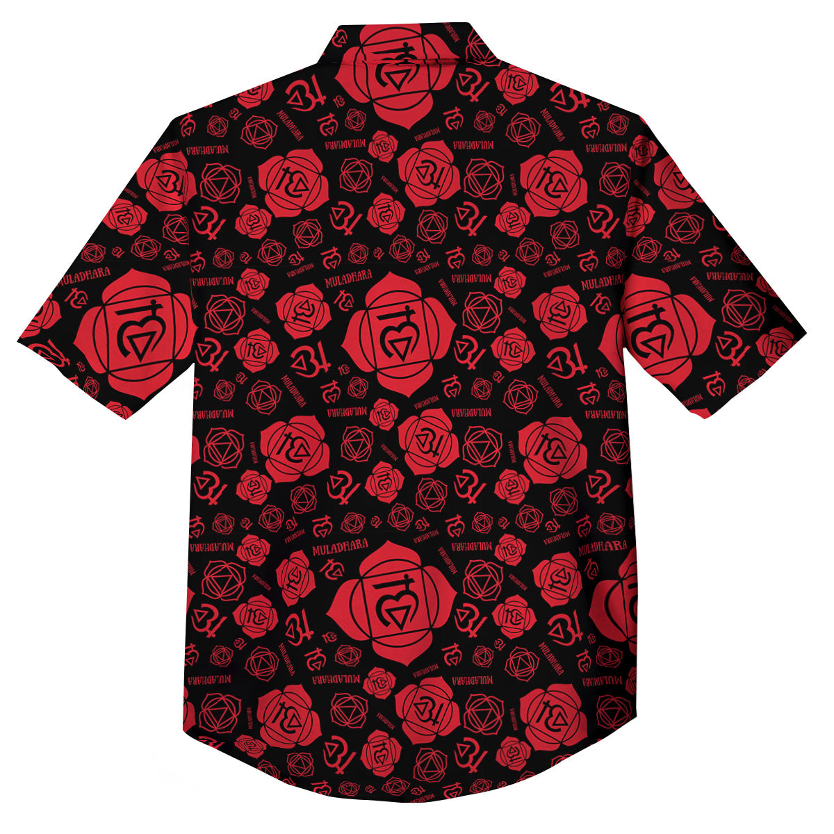 Chakra Muladhara Chakra Pattern Button Up Shirt-grizzshop