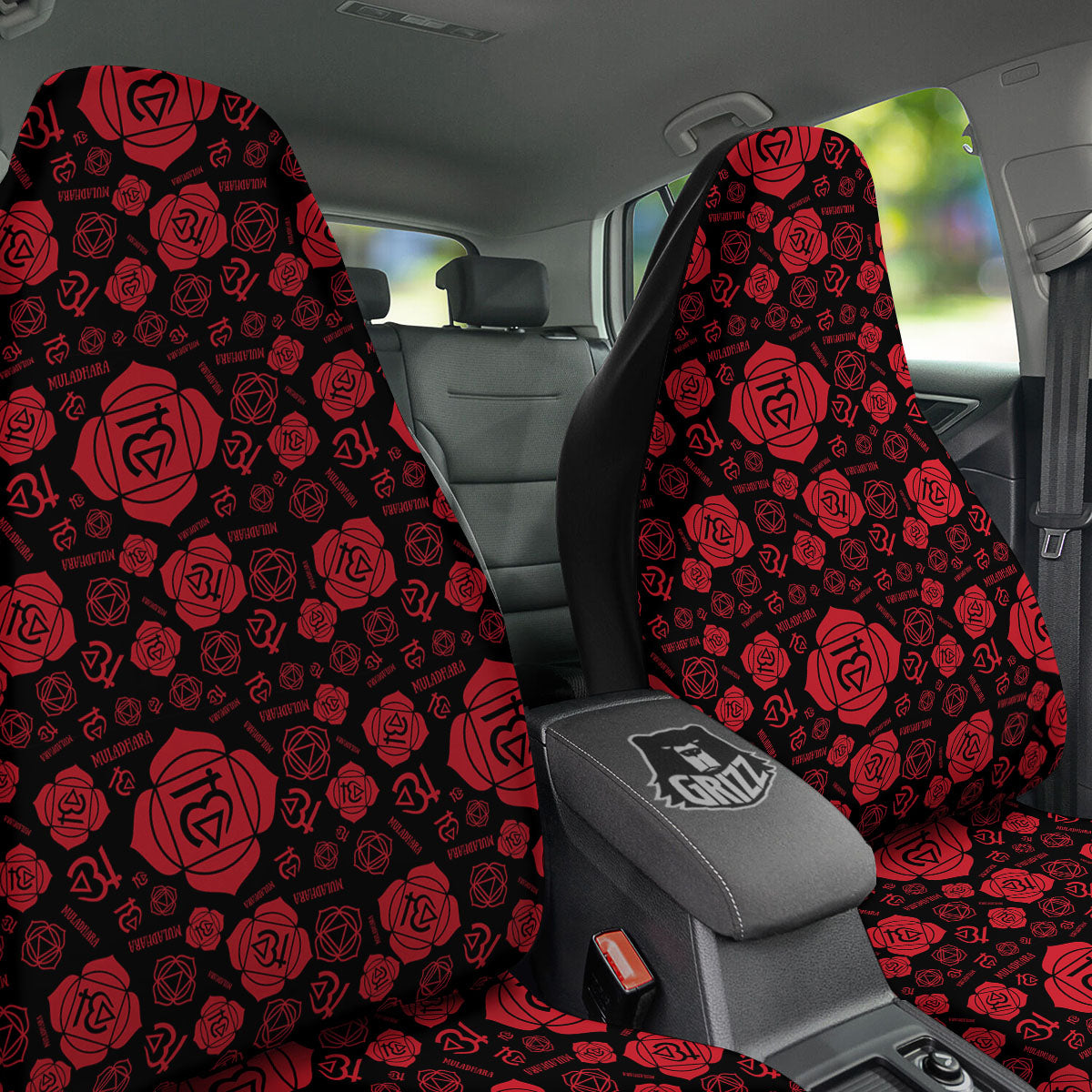 Chakra Muladhara Chakra Pattern Car Seat Covers-grizzshop