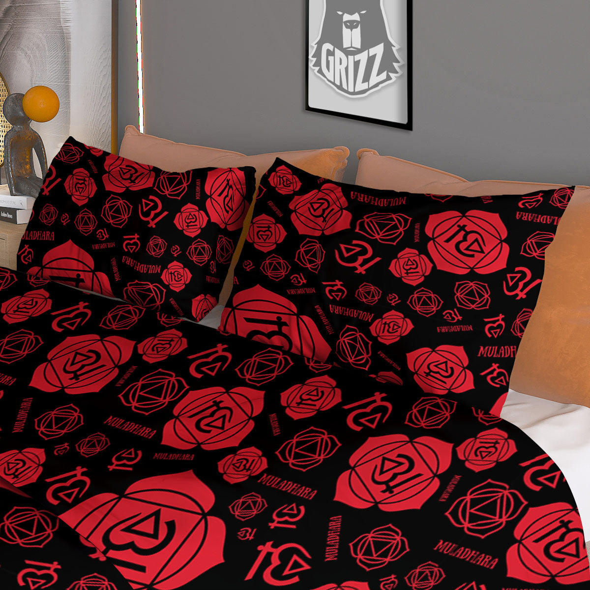 Chakra Muladhara Chakra Pattern Duvet Cover Bedding Set-grizzshop