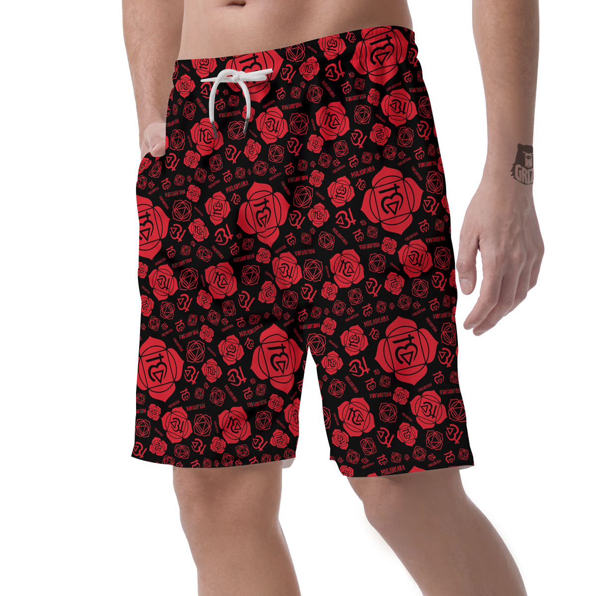 Chakra Muladhara Chakra Pattern Men's Shorts-grizzshop