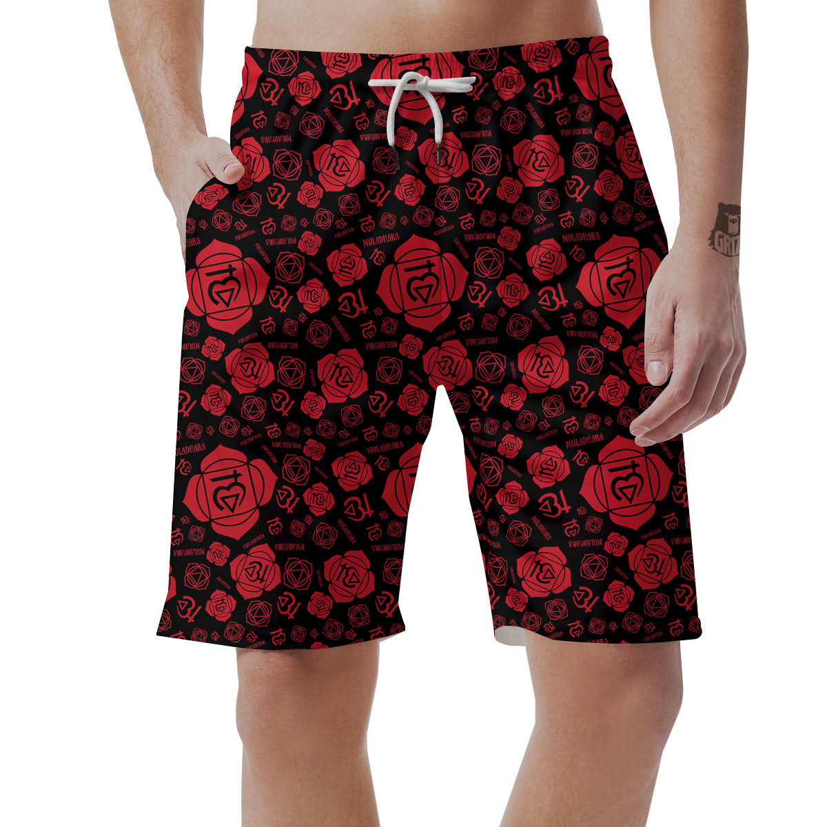 Chakra Muladhara Chakra Pattern Men's Shorts-grizzshop