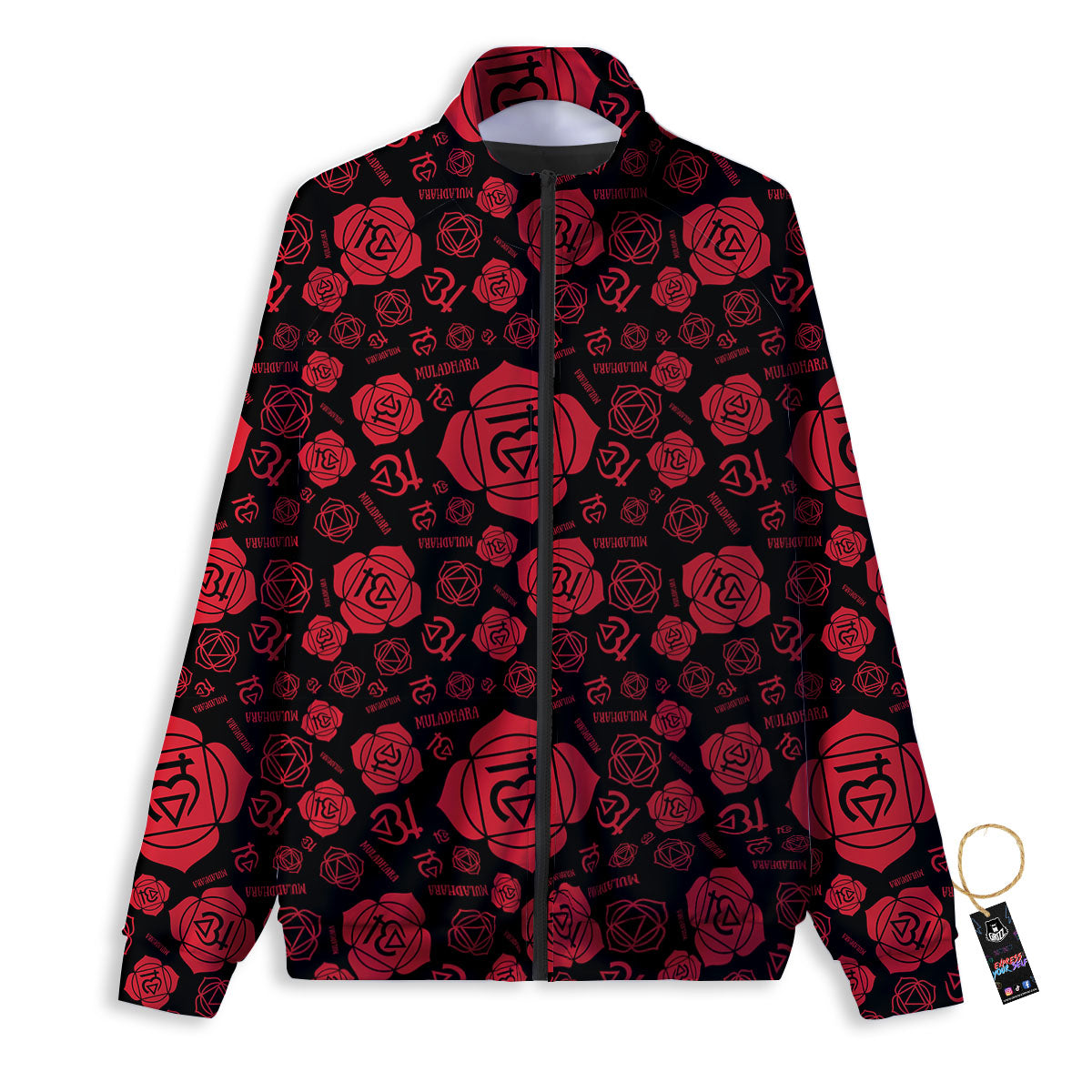 Chakra Muladhara Chakra Pattern Track Jacket-grizzshop