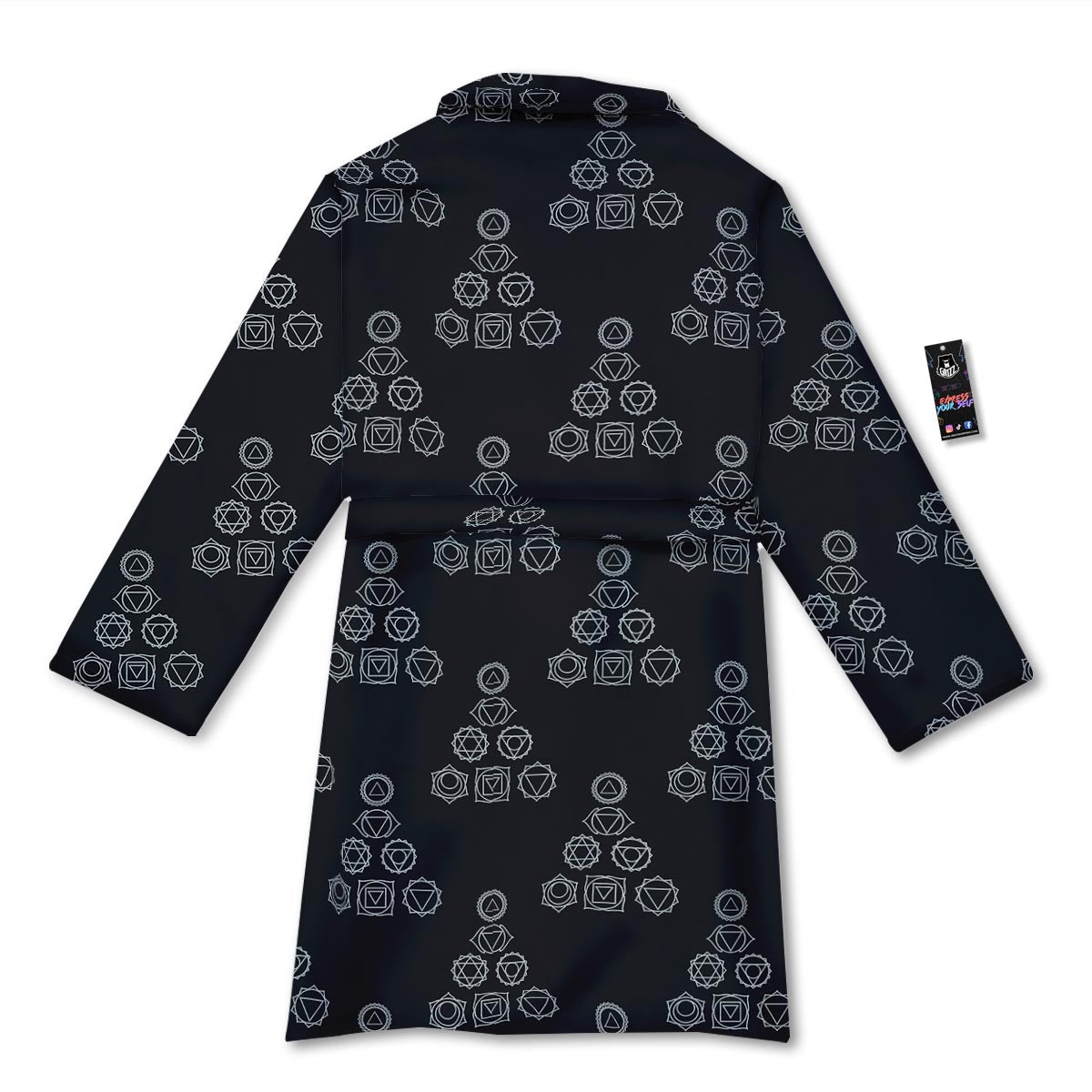 Chakra Sahasrara Print Pattern Bathrobe-grizzshop