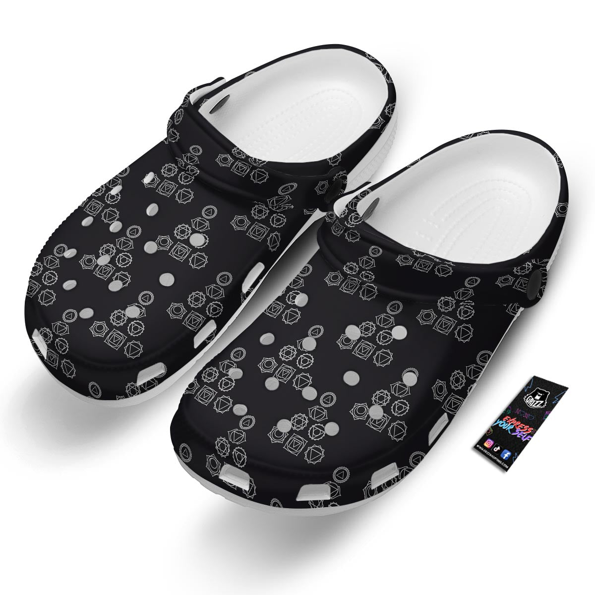 Chakra Sahasrara Print Pattern Clog-grizzshop