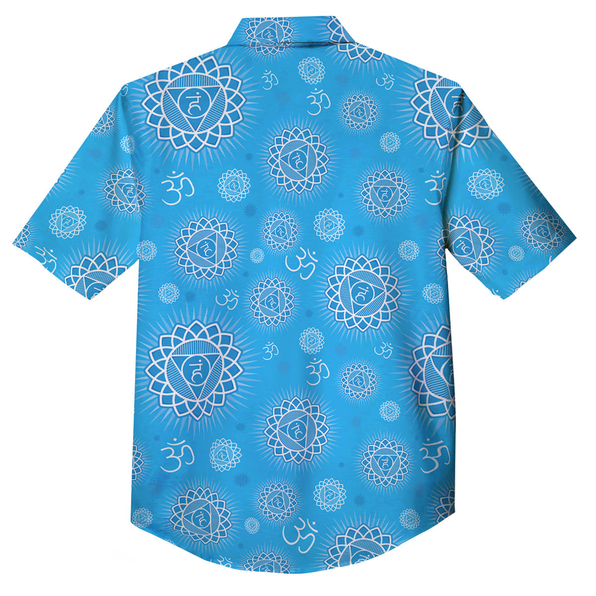 Chakra Vishuddha Print Pattern Button Up Shirt-grizzshop