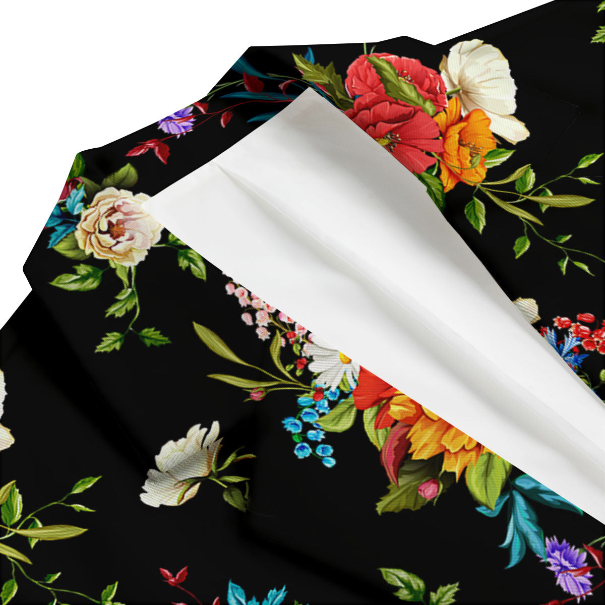 Chamomile And Poppy Print Pattern Men's Blazer-grizzshop