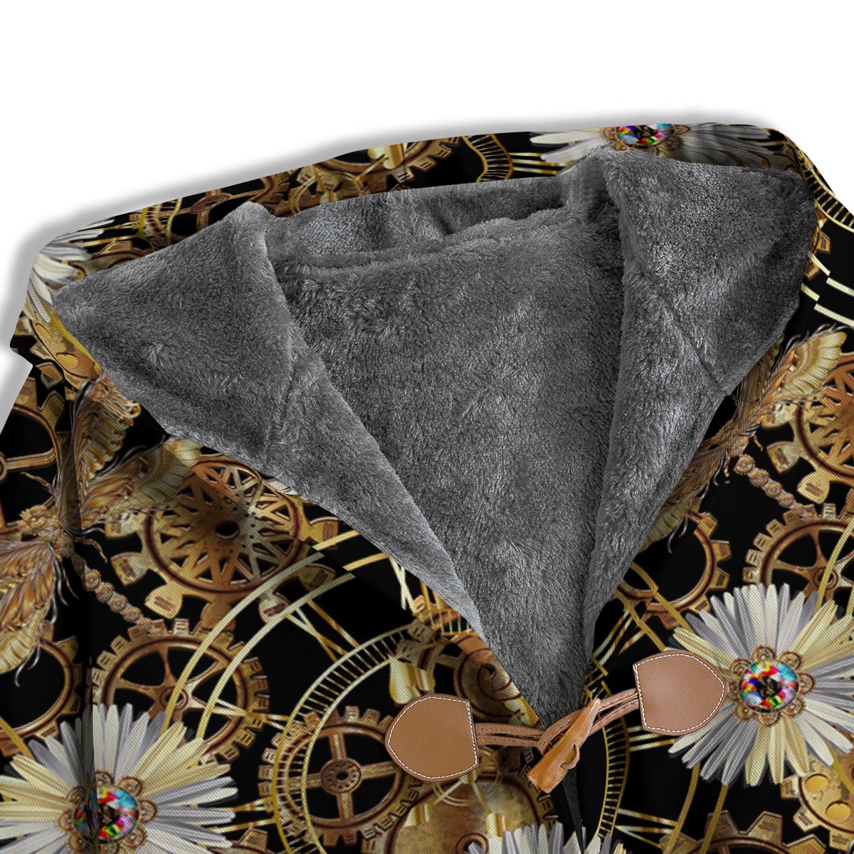 Chamomile Steampunk Print Pattern Men's Windbreaker Jacket-grizzshop