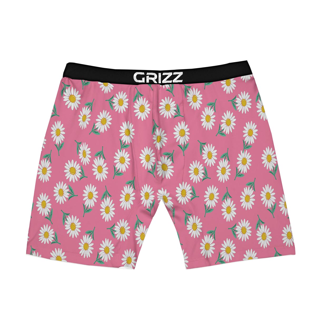 Chamomile Sunflower Print Pattern Boxer Briefs-grizzshop