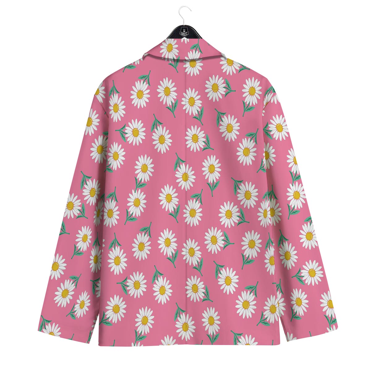 Chamomile Sunflower Print Pattern Men's Sport Coat-grizzshop