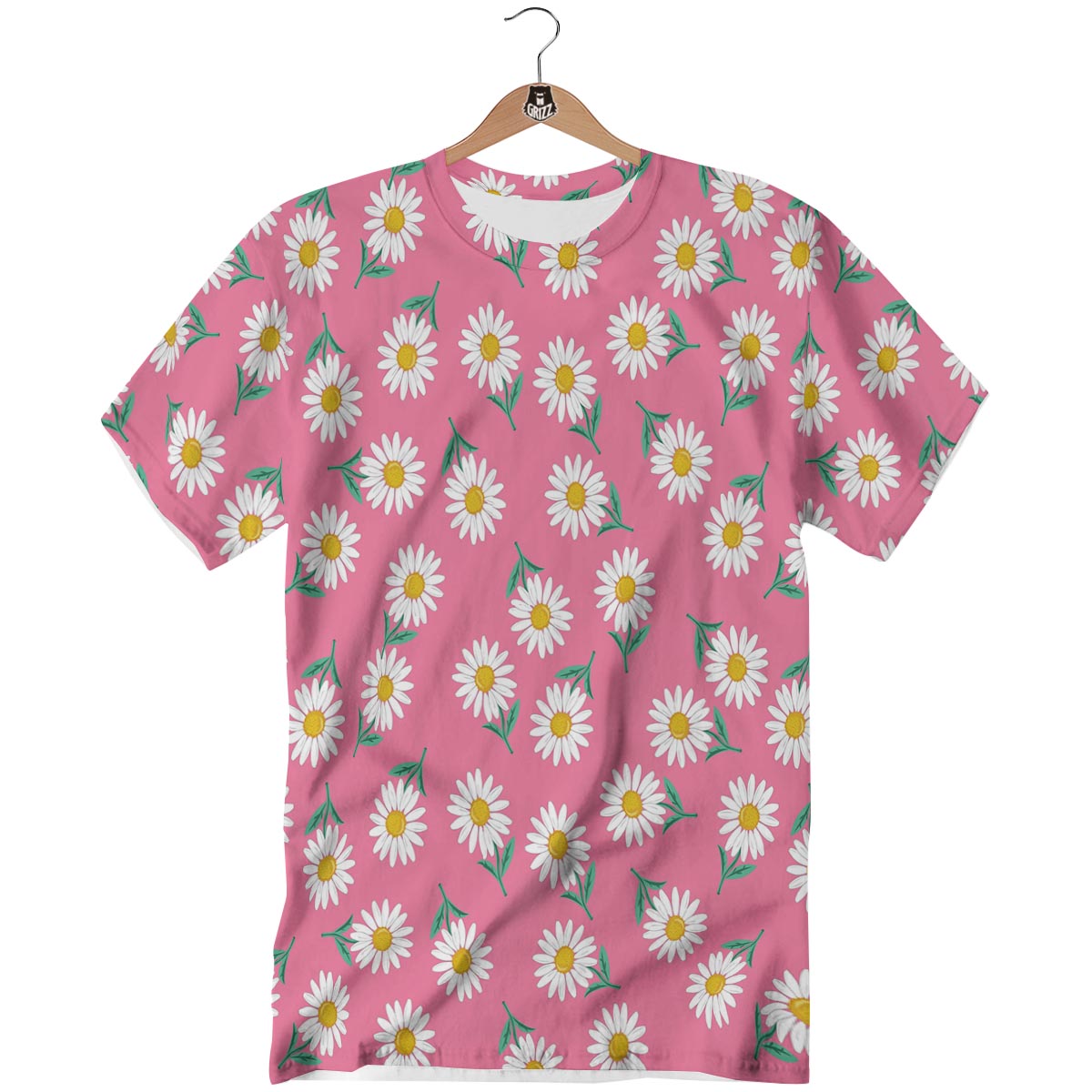Chamomile Sunflower Print Pattern T-Shirt-grizzshop