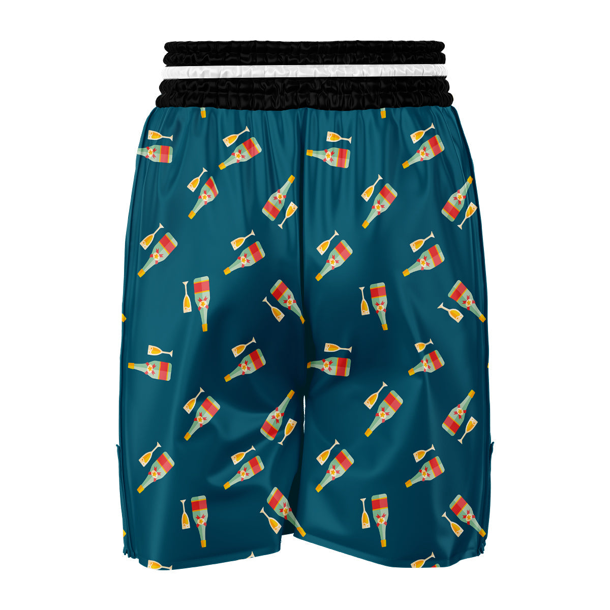 Champagne Print Pattern Boxing Shorts-grizzshop