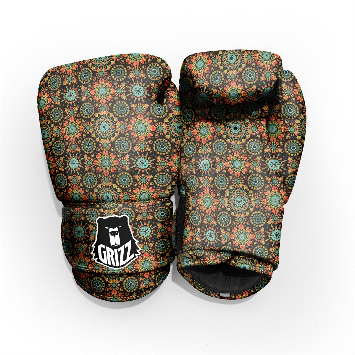 Chaotic Boho Print Pattern Sparring Gloves-grizzshop