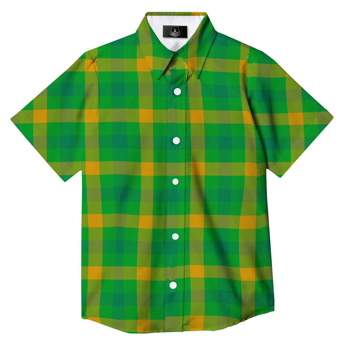Check Irish Buffalo Print Pattern Button Up Shirt-grizzshop